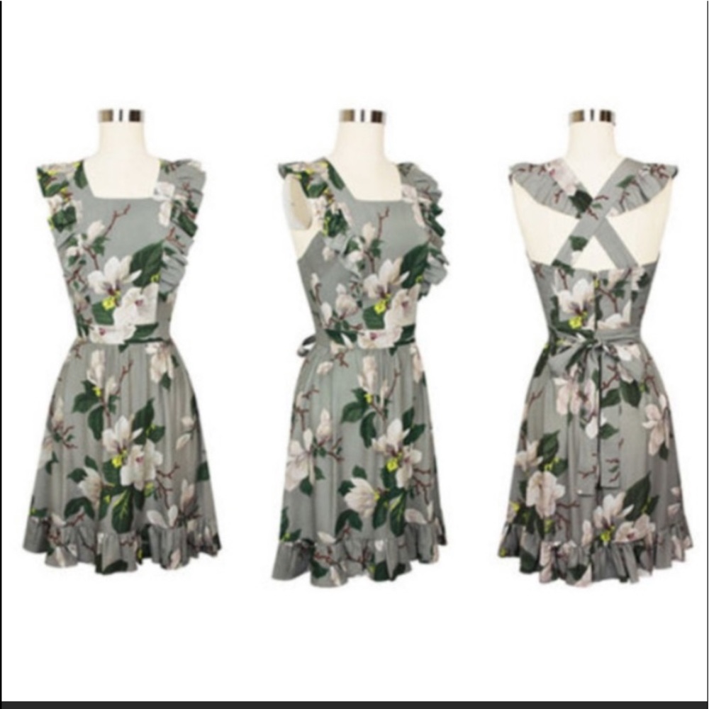Trashy Diva Steel Magnolia Floral Pinafore Dress 0